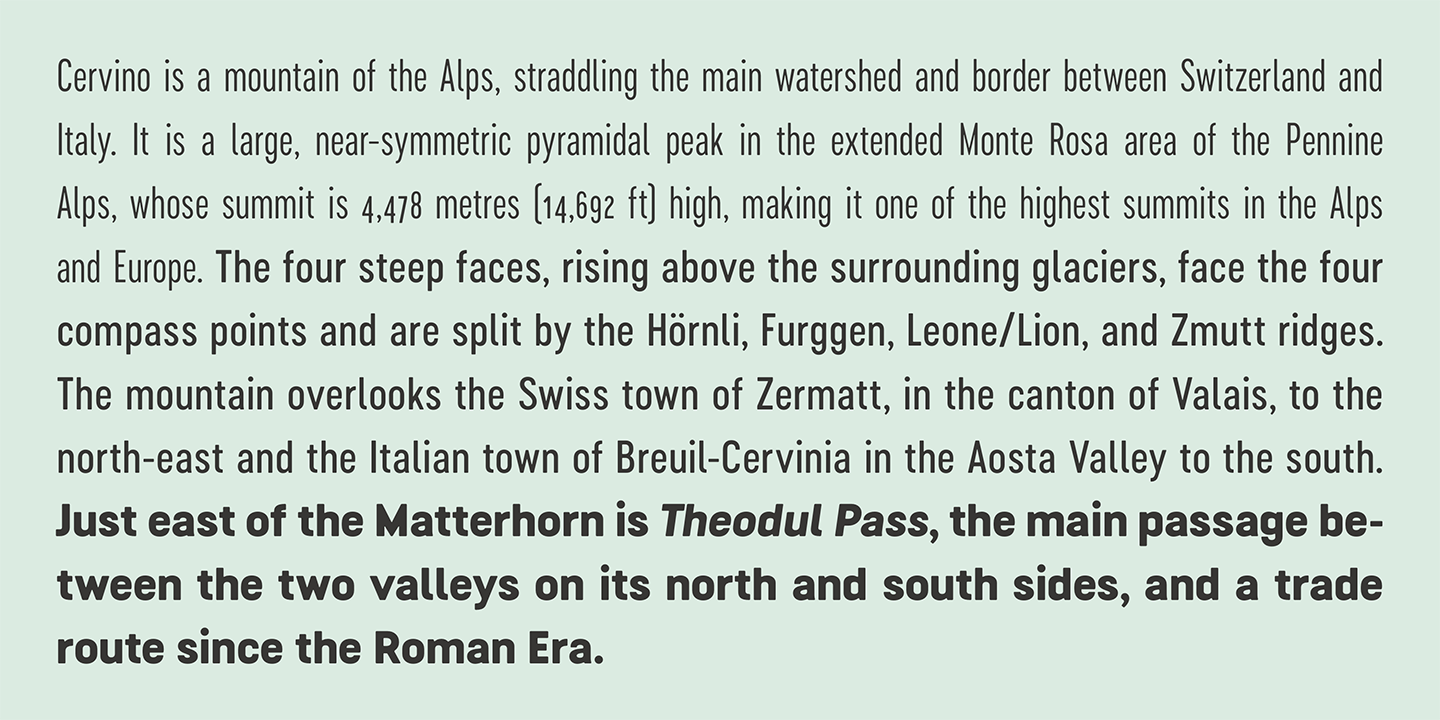 Cervino SemiBold Neue Italic Font preview